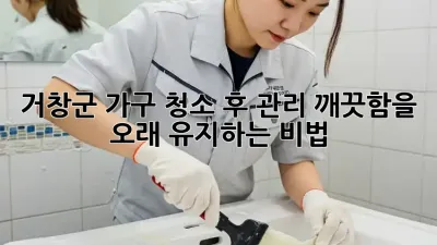 거창군 가구 청소 후 관리: 깨끗함을 오래 유지하는 비법!
